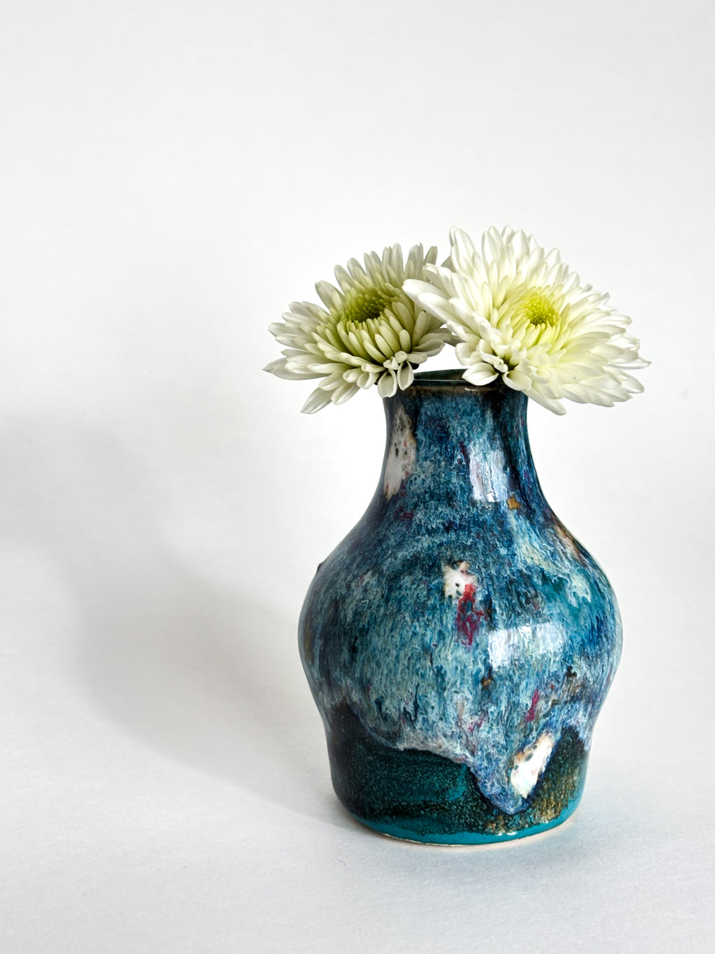 Drippy Blue Bud Vase