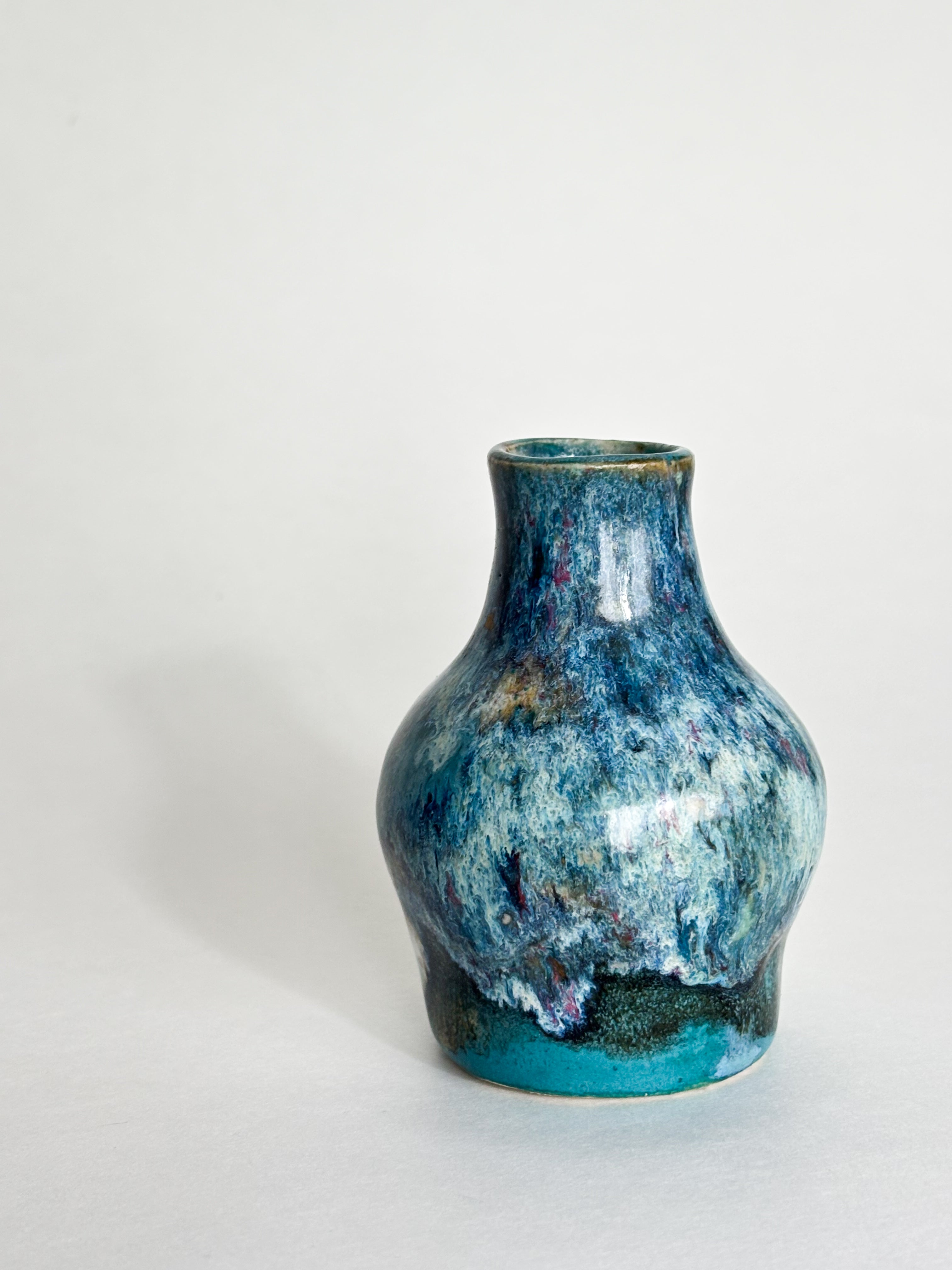 Drippy Blue Bud Vase