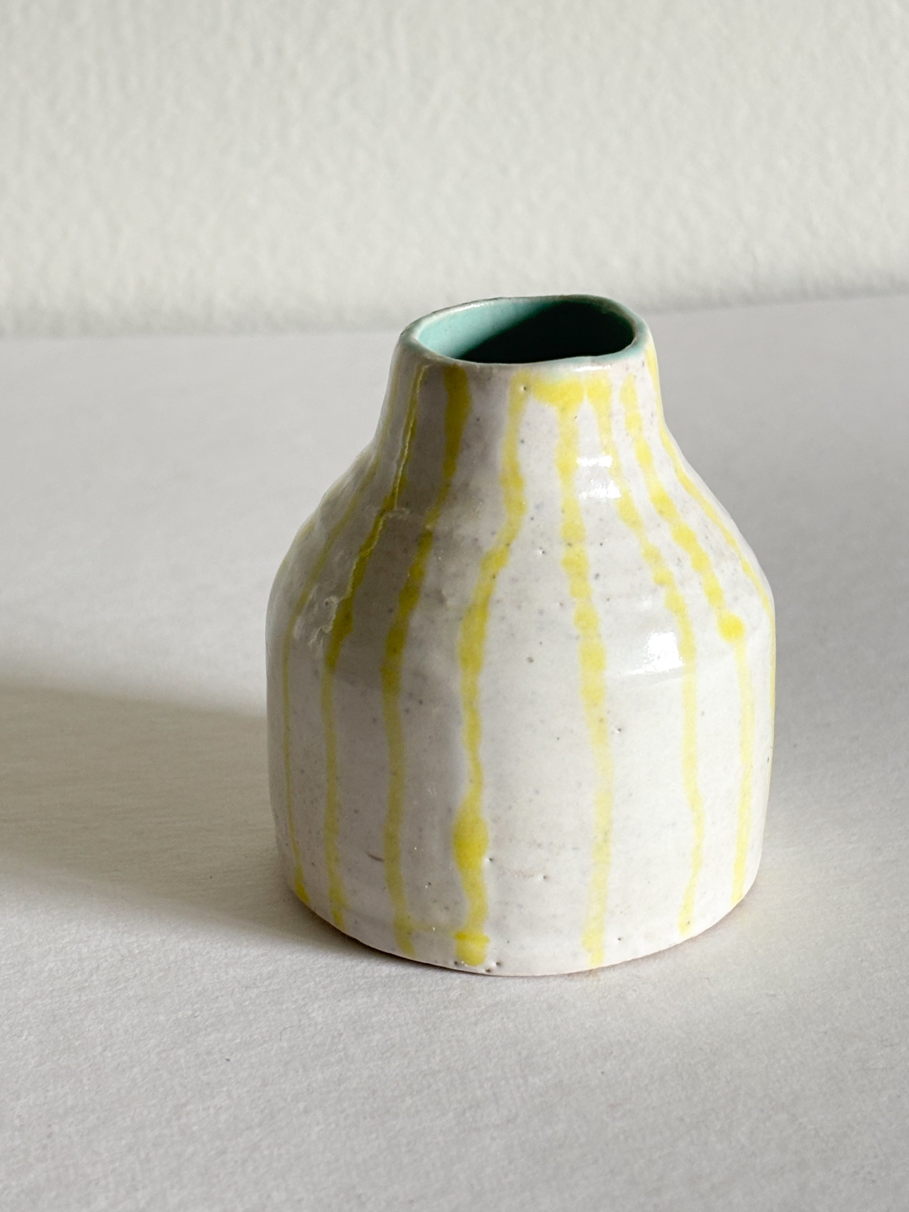 Yellow Stripey Vase