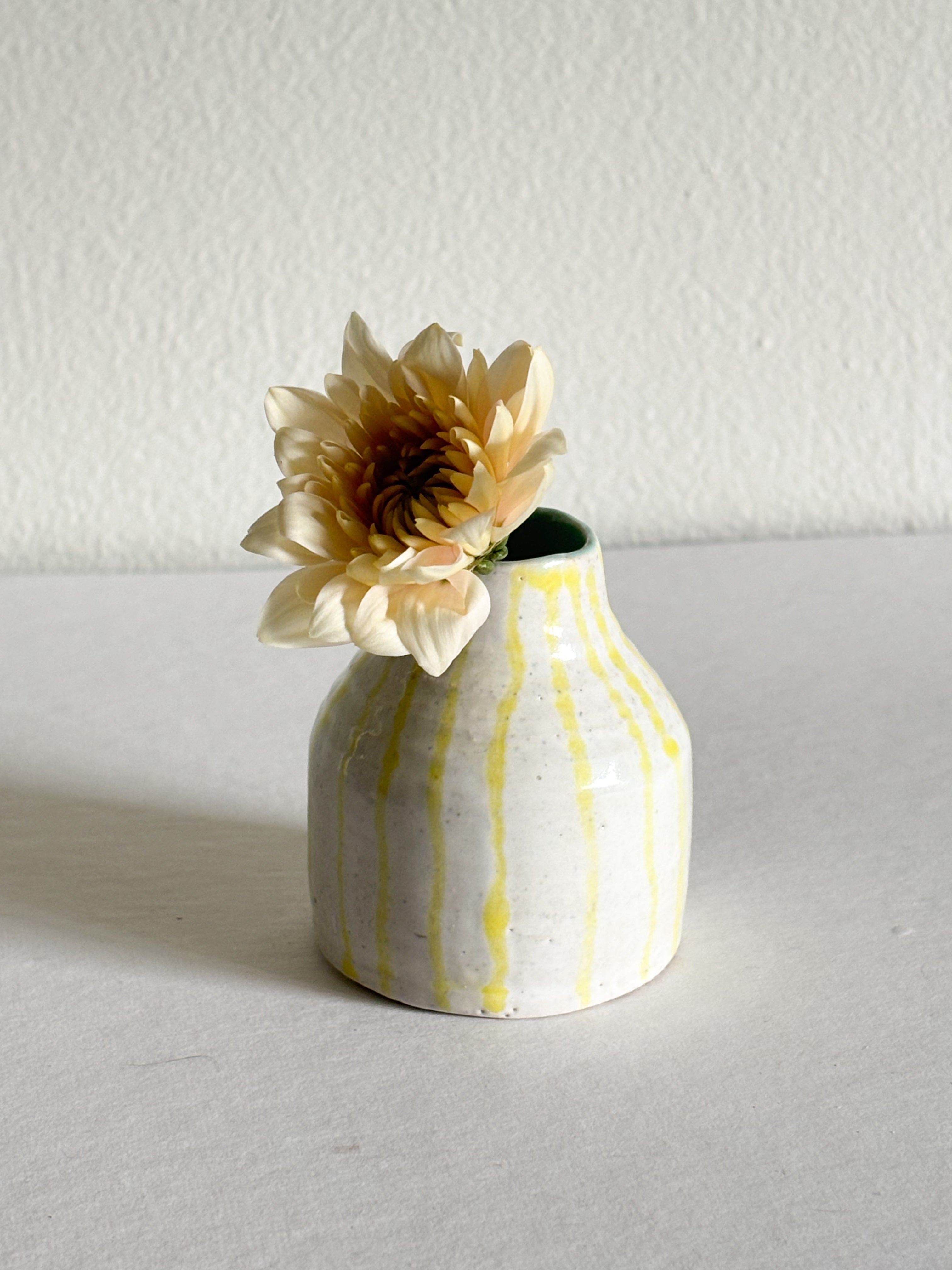 Yellow Stripey Vase