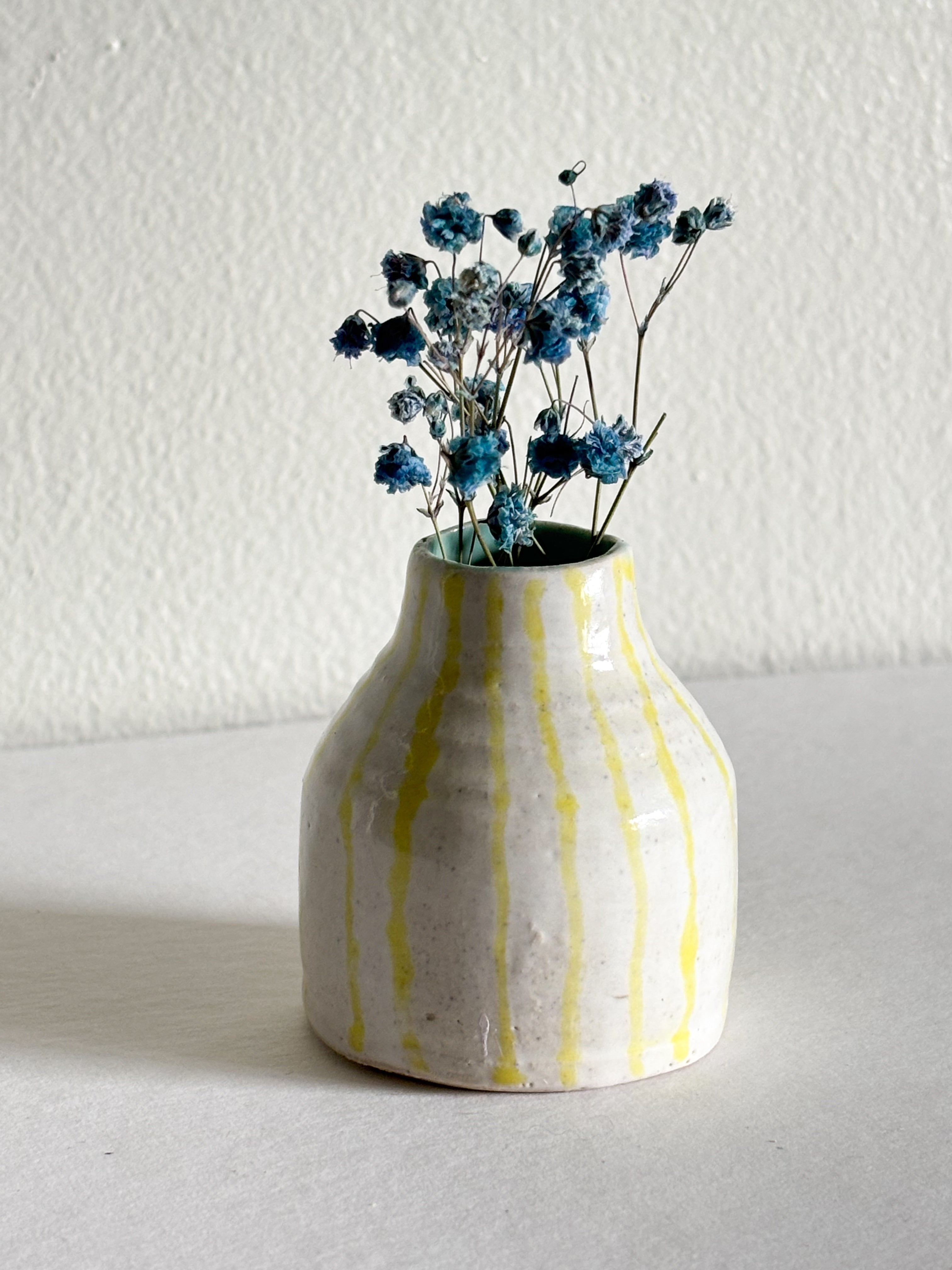 Yellow Stripey Vase